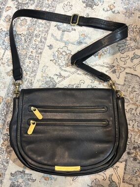 Marc by Marc Jacobs medium LUNA black cow leather satchel purse